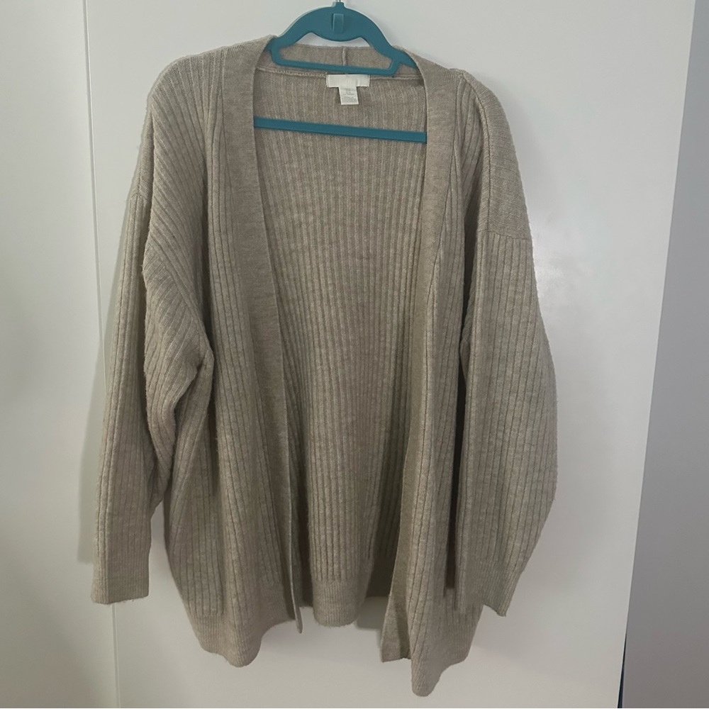 H&M Tan/Beige Open Cardigan